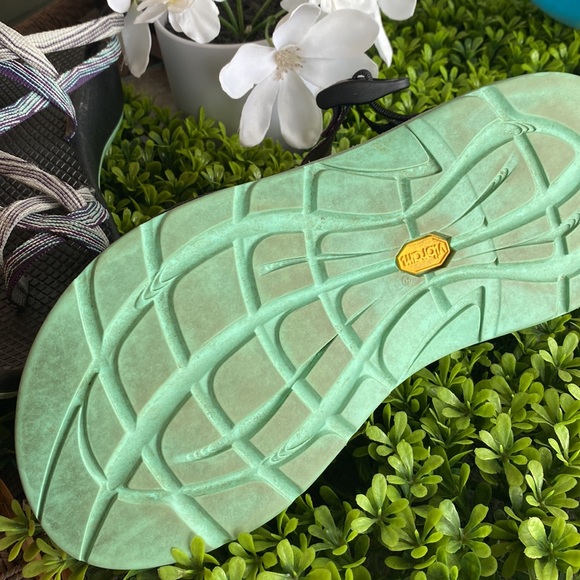 Chaco Sandals size 9. Purple and aqua threading. - Picture 3 of 4